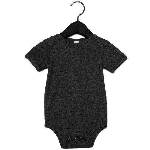 Bella Canvas Baby Jersey Short Sleeve One Piece Dark Grey Heather